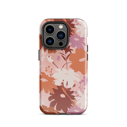 Brown Floral Fusion iPhone Case