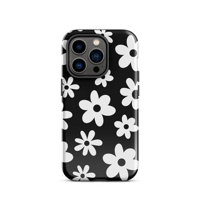 Black Flower Power iPhone Case