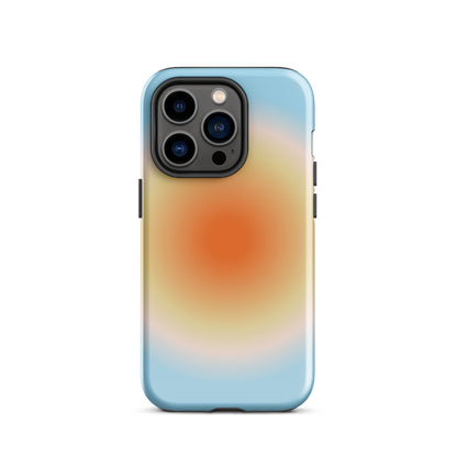 Orange & Blue Aura iPhone Case