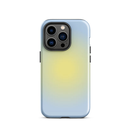 Yellow & Blue Aura iPhone Case