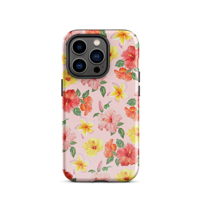 Pink Hibiscus Bloom iPhone Case