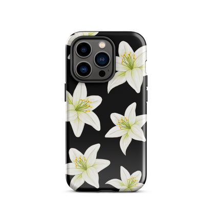 Black Tiger Lily iPhone Case