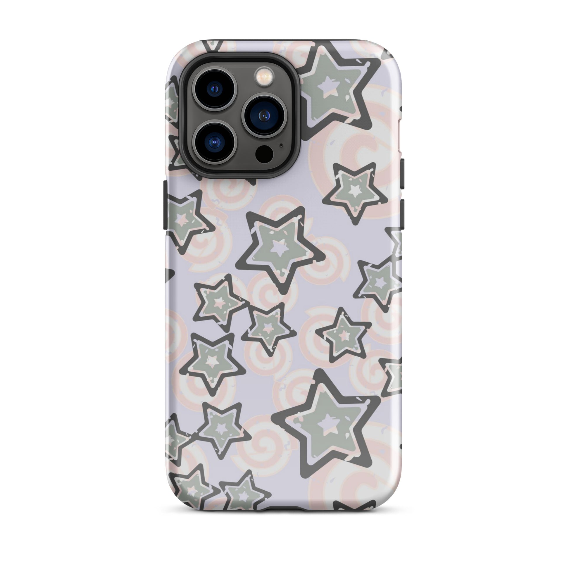 Y2K Gray Star iPhone Case Glossy iPhone 14 Pro Max