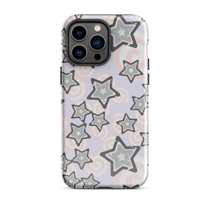 Y2K Gray Star iPhone Case Glossy iPhone 14 Pro Max