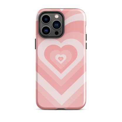 Pink Hearts iPhone Case iPhone 14 Pro Max Glossy
