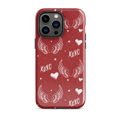 Y2K Red Angel Wings iPhone Case