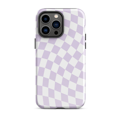 Purple Wavy Checkered iPhone Case