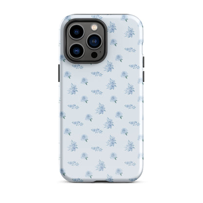 Blue Vintage Roses iPhone Case