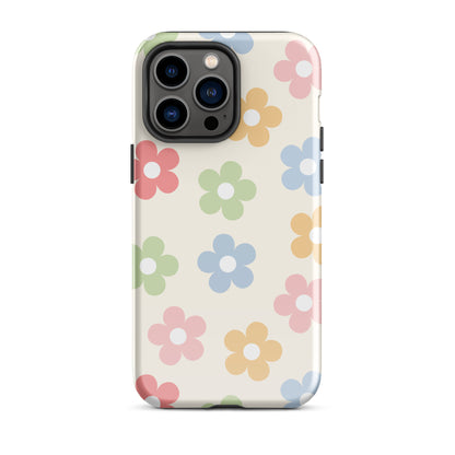 Preppy Retro Flowers iPhone Case