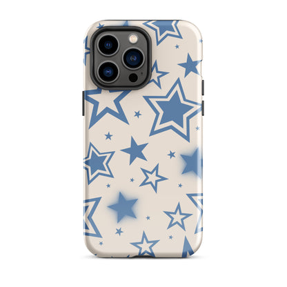 Beige & Blue Stardust iPhone Case