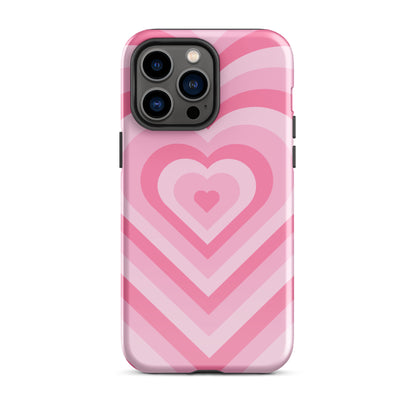 Pink Glowing Hearts iPhone Case