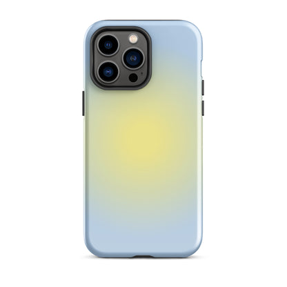 Yellow & Blue Aura iPhone Case