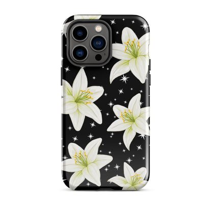 Tiger Lilies & Stars iPhone Case