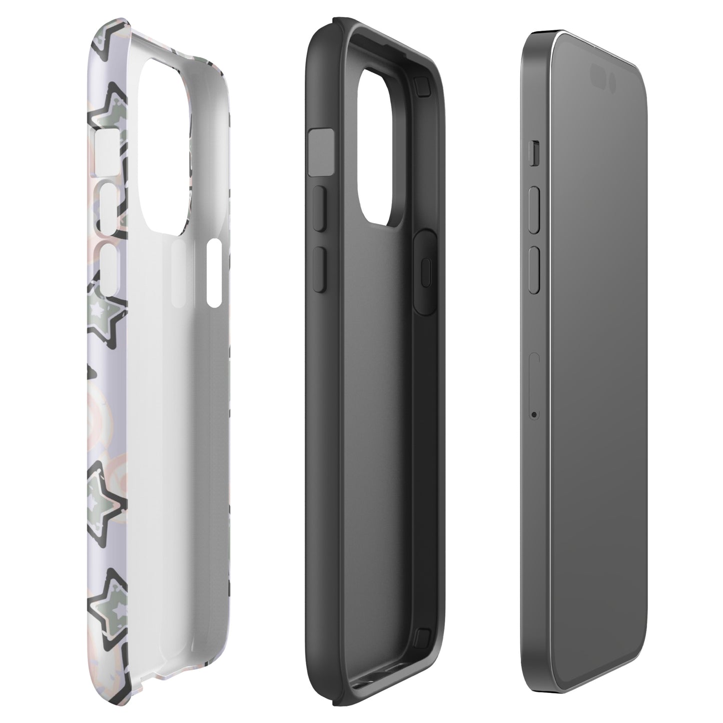 Y2K Gray Star iPhone Case