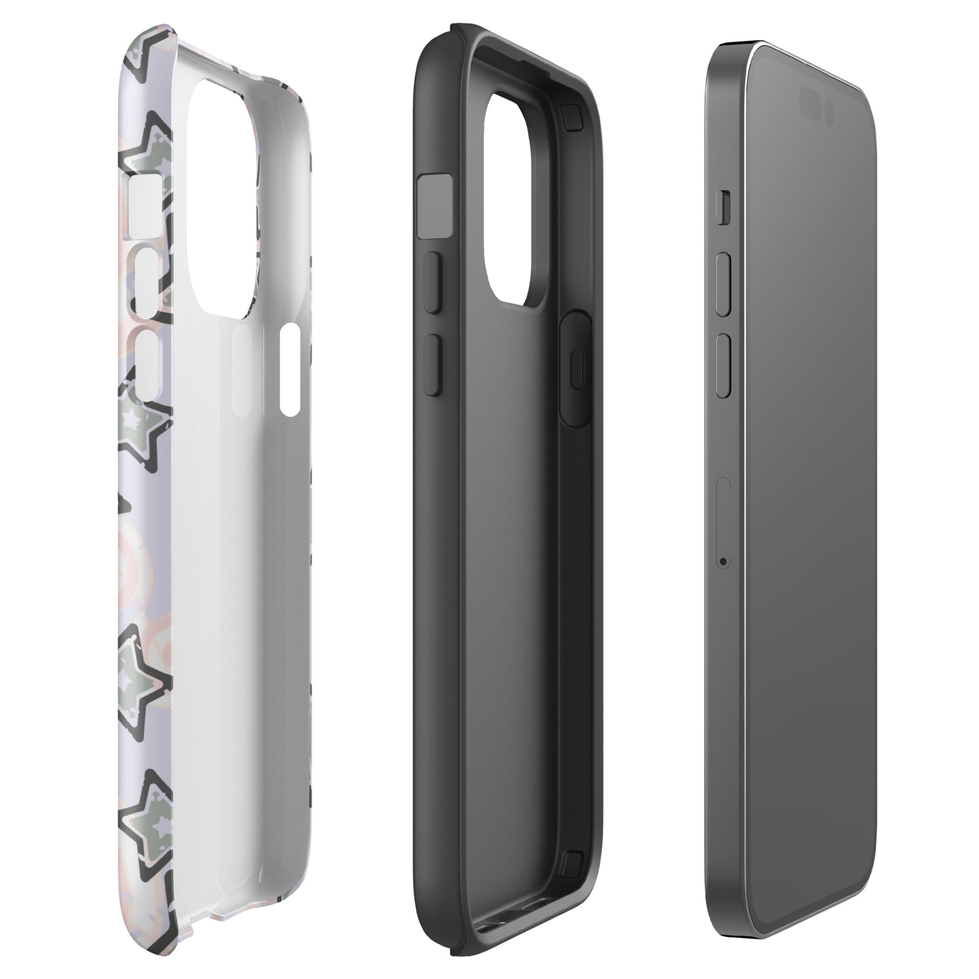 Y2K Gray Star iPhone Case