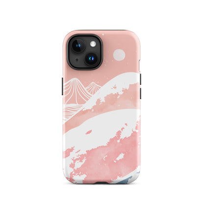 Pink Winter Night iPhone Case iPhone 15 Glossy