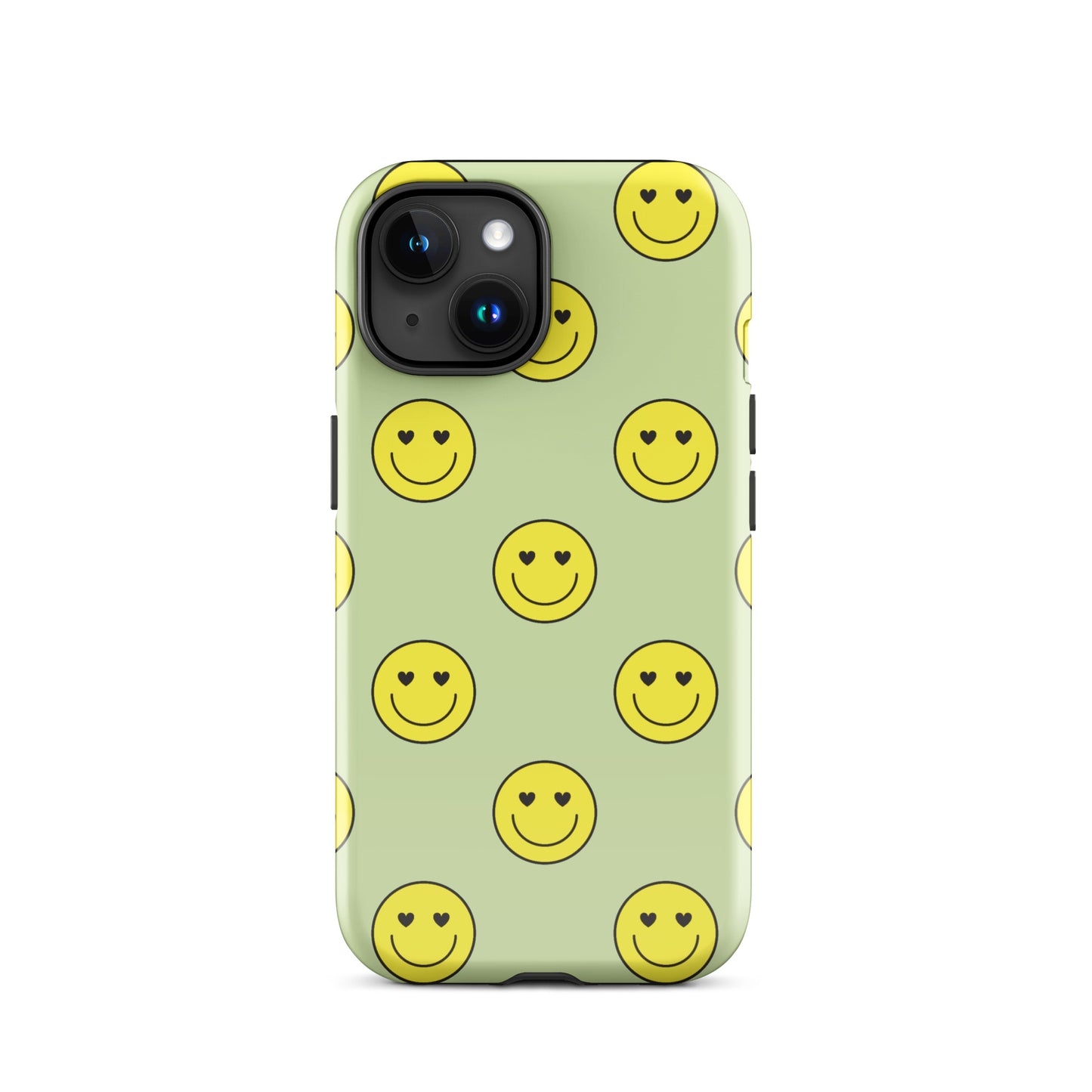 Neon Smiley Faces iPhone Case iPhone 15 Glossy
