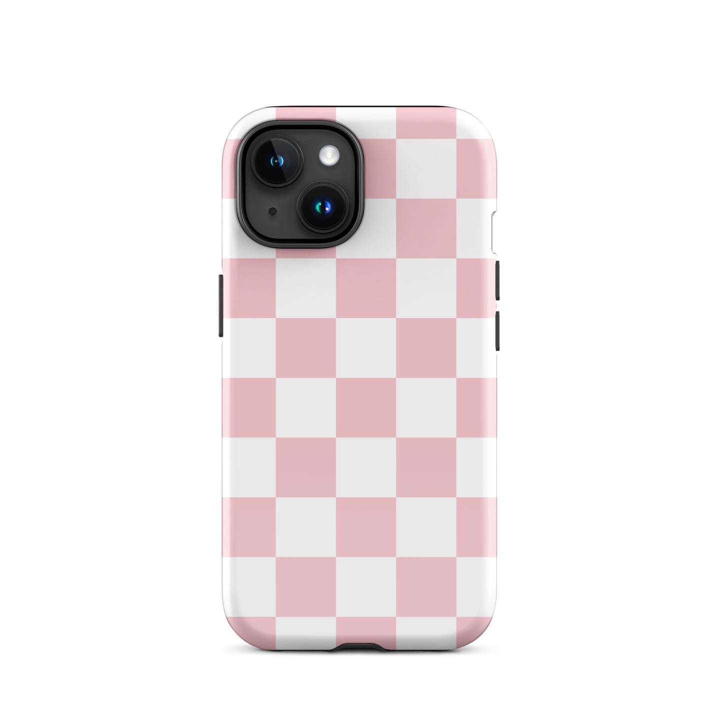 Pastel Pink Checkered iPhone Case iPhone 15 Glossy