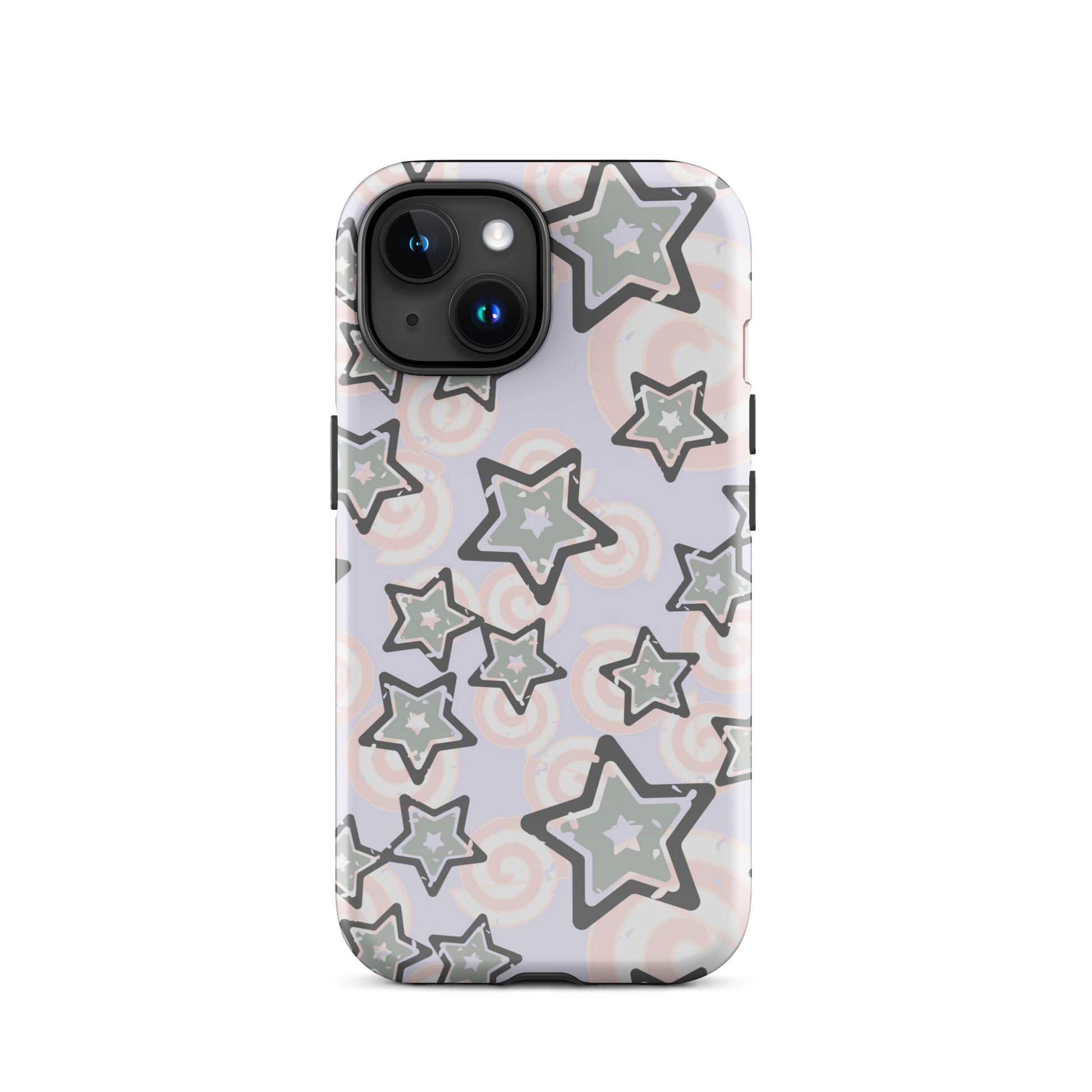 Y2K Gray Star iPhone Case Glossy iPhone 15