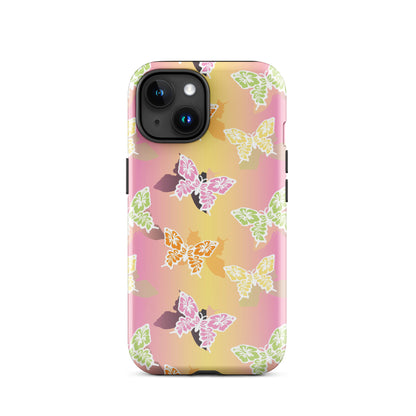 Butterfly Gradient iPhone Case Glossy iPhone 15