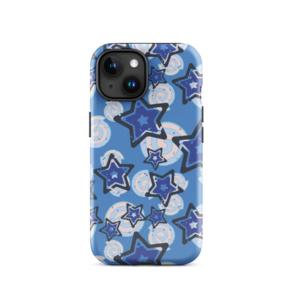Y2K Blue Star iPhone Case iPhone 15 Glossy