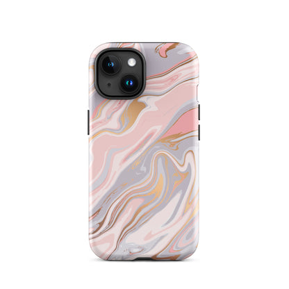 Rose Marble iPhone Case iPhone 15 Glossy
