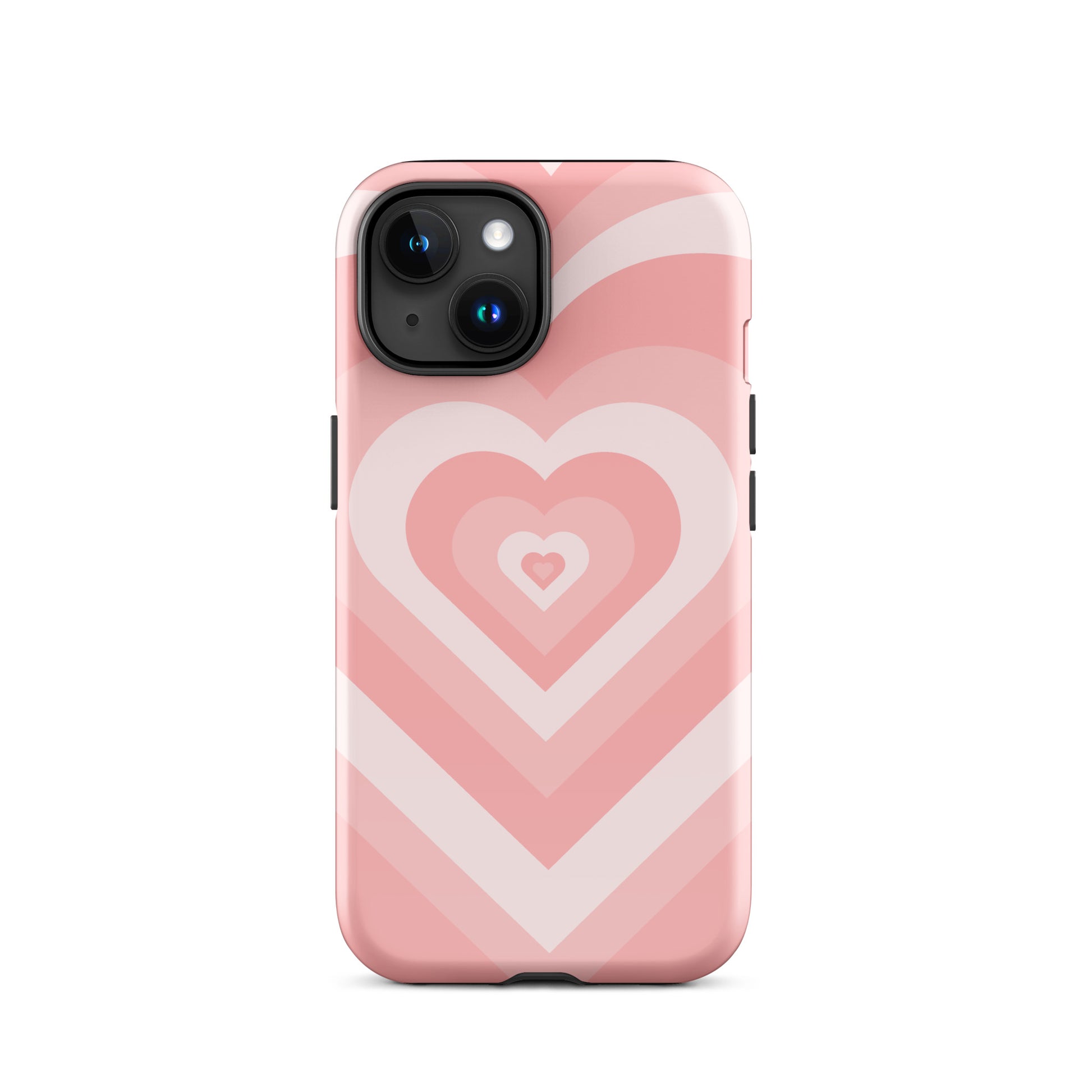 Pink Hearts iPhone Case iPhone 15 Glossy