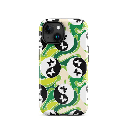 Yin Yang Butterfly iPhone Case Glossy iPhone 15