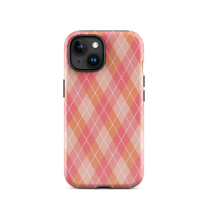 Pink Argyle iPhone Case