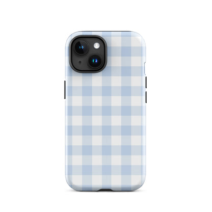 Blue Gingham iPhone Case