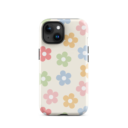 Preppy Retro Flowers iPhone Case