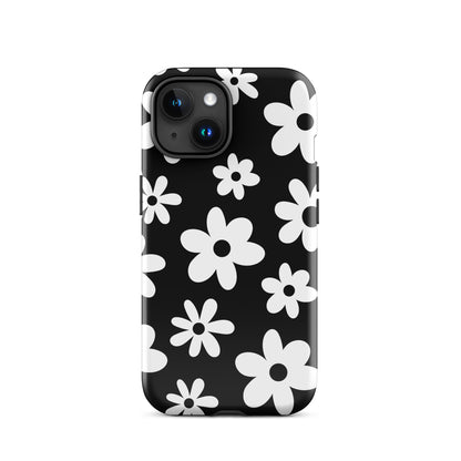 Black Flower Power iPhone Case