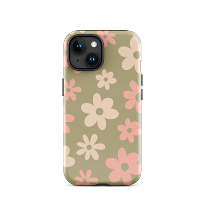 Green Flower Power iPhone Case