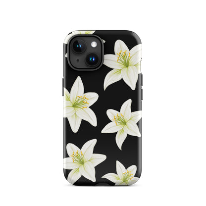 Black Tiger Lily iPhone Case