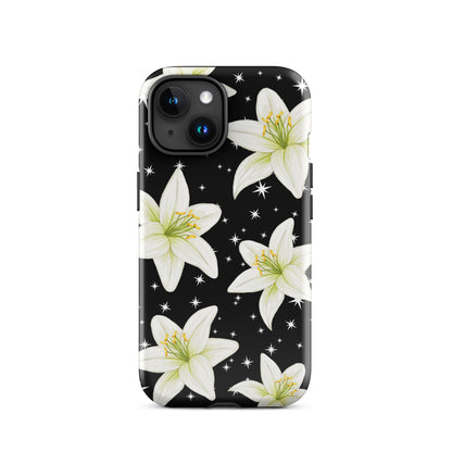 Tiger Lilies & Stars iPhone Case