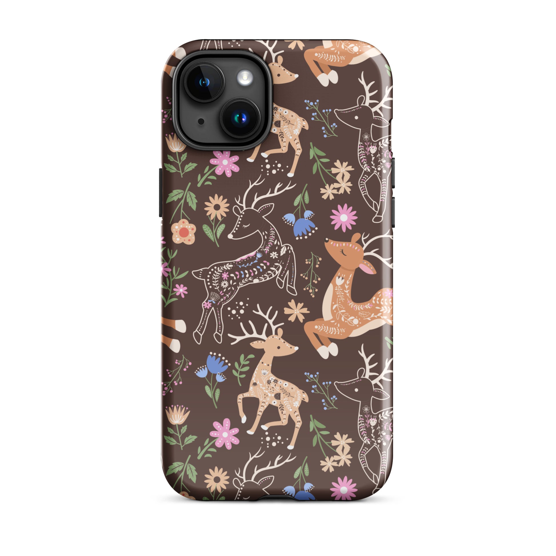 Deer Meadow iPhone Case iPhone 15 Plus Glossy