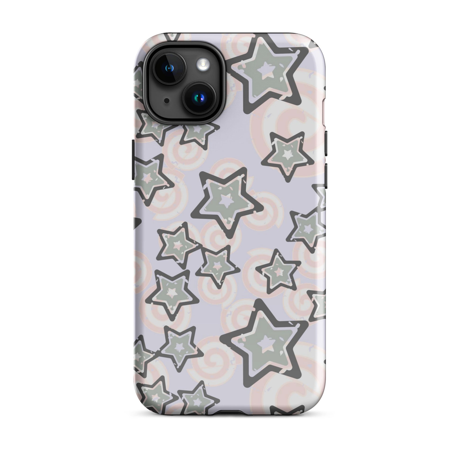 Y2K Gray Star iPhone Case Glossy iPhone 15 Plus