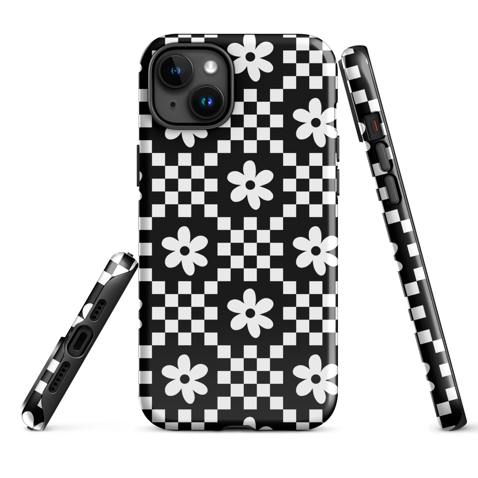 Checkerboard Daisy iPhone Case