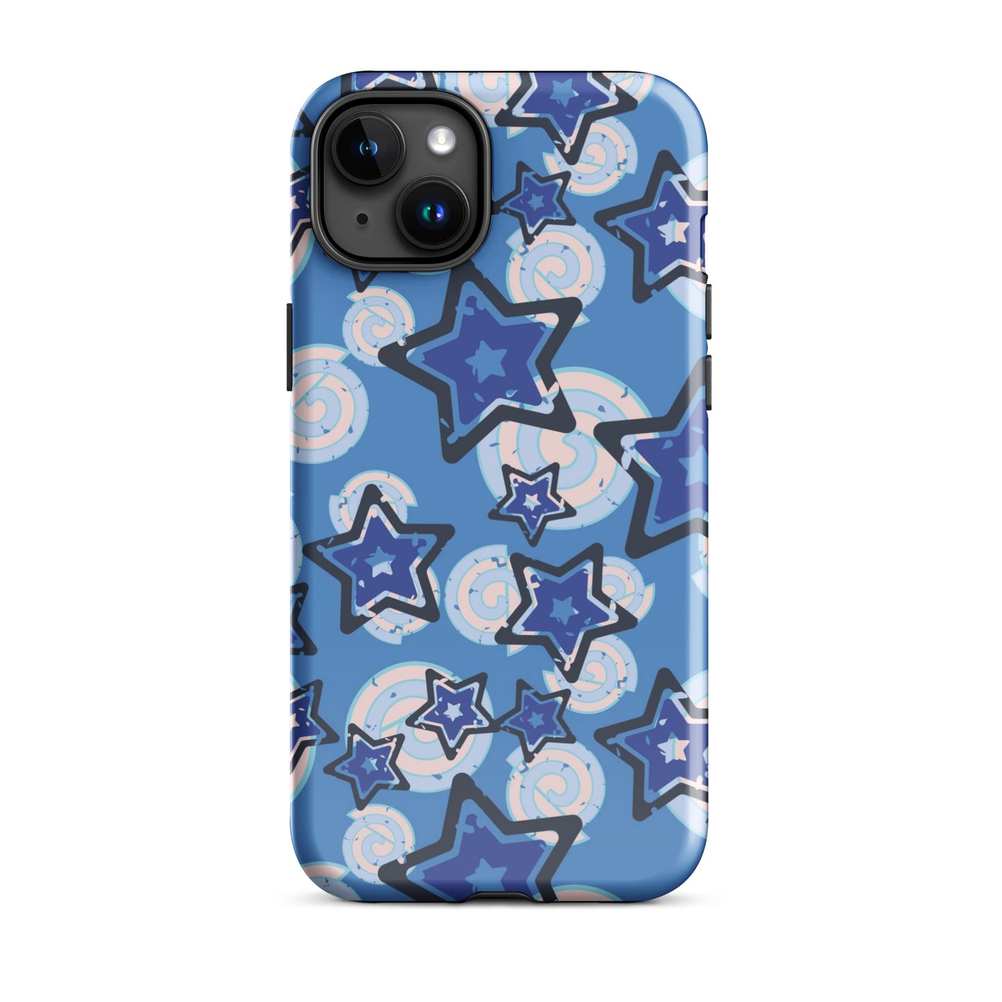 Y2K Blue Star iPhone Case iPhone 15 Plus Glossy