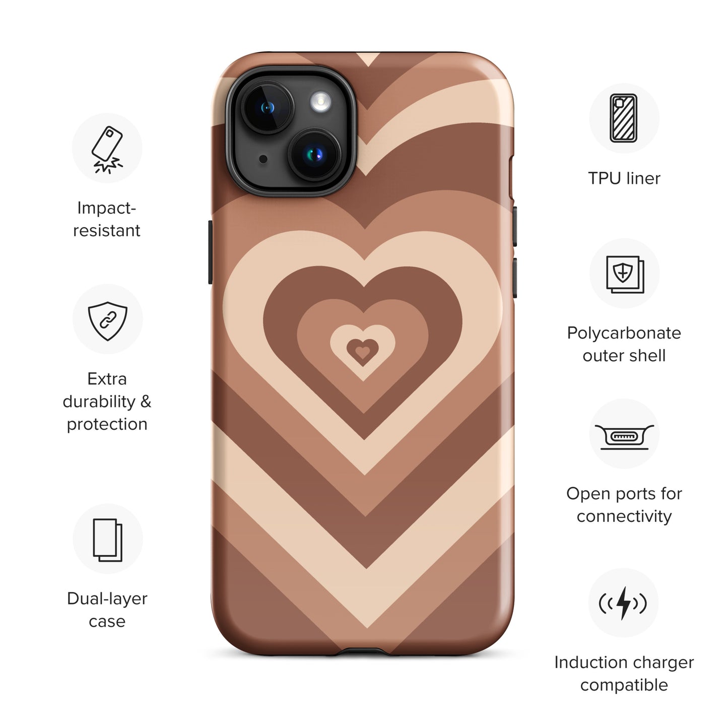 Choco Hearts iPhone Case