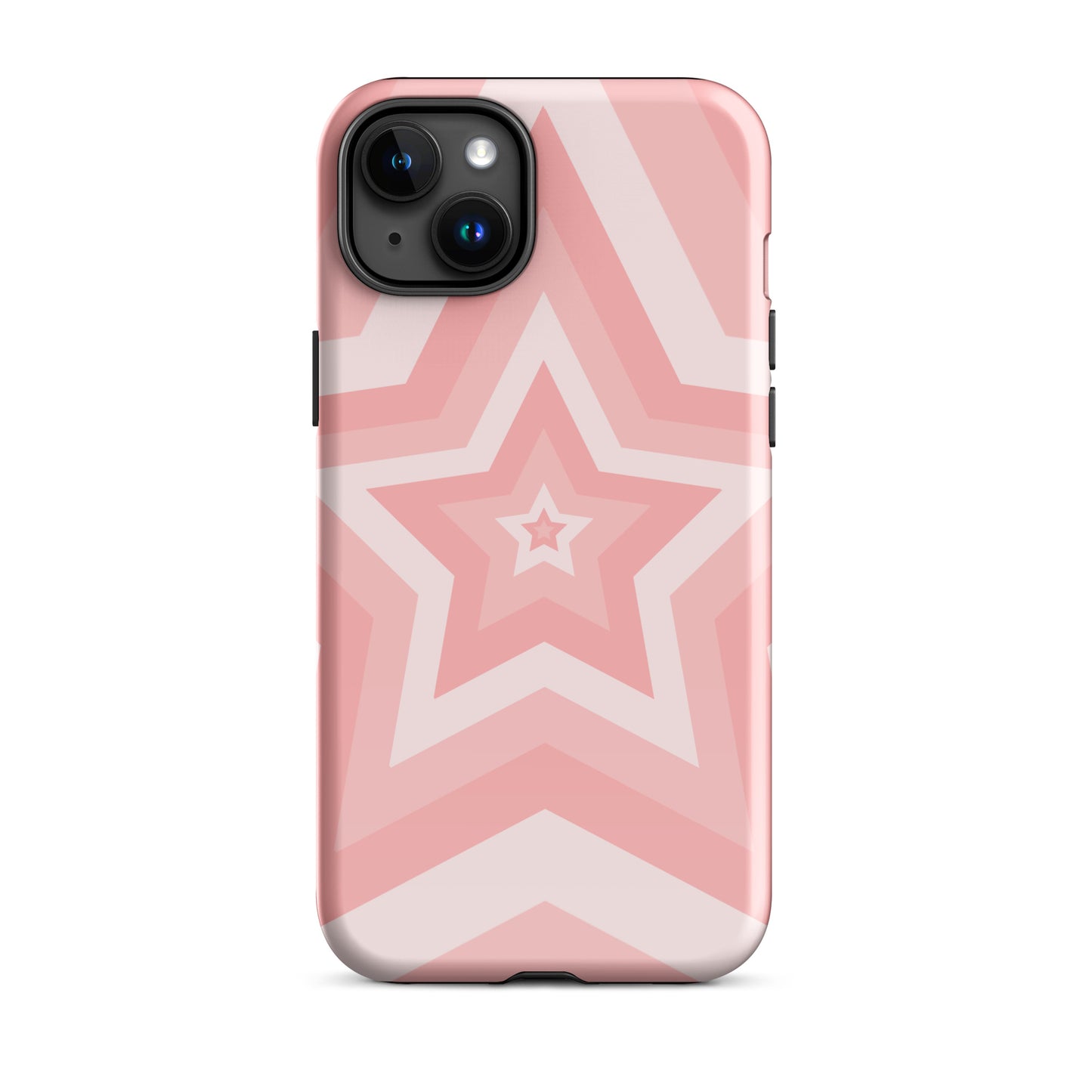 Pink Starburst iPhone Case iPhone 15 Plus Glossy