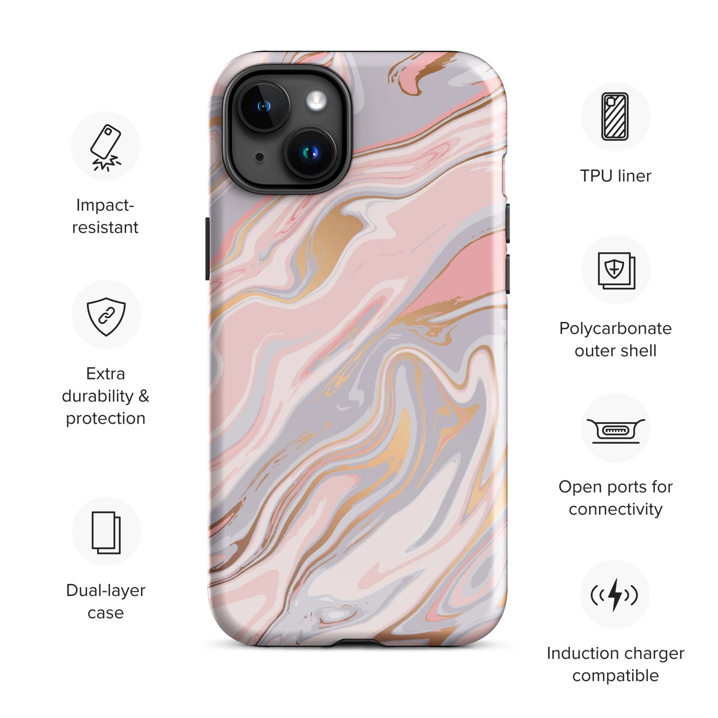 Rose Marble iPhone Case