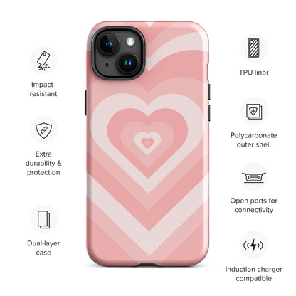 Pink Hearts iPhone Case