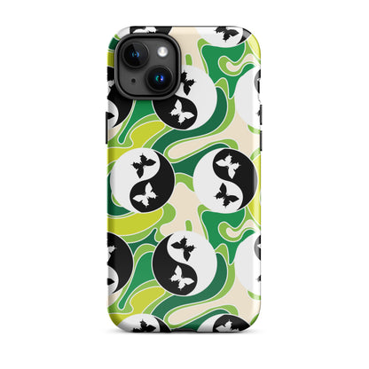 Yin Yang Butterfly iPhone Case Glossy iPhone 15 Plus