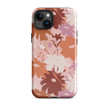 Brown Floral Fusion iPhone Case