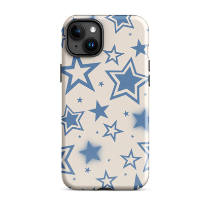 Beige & Blue Stardust iPhone Case