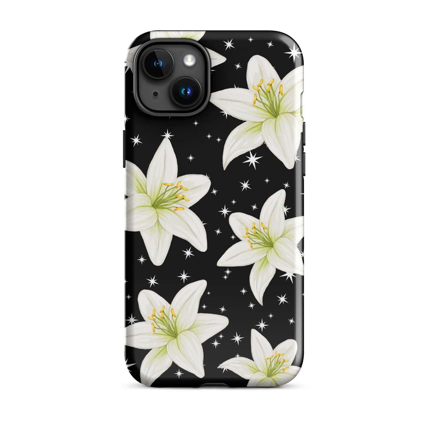 Tiger Lilies & Stars iPhone Case