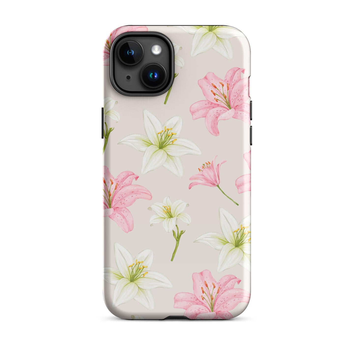 Beige Tiger Lily iPhone Case