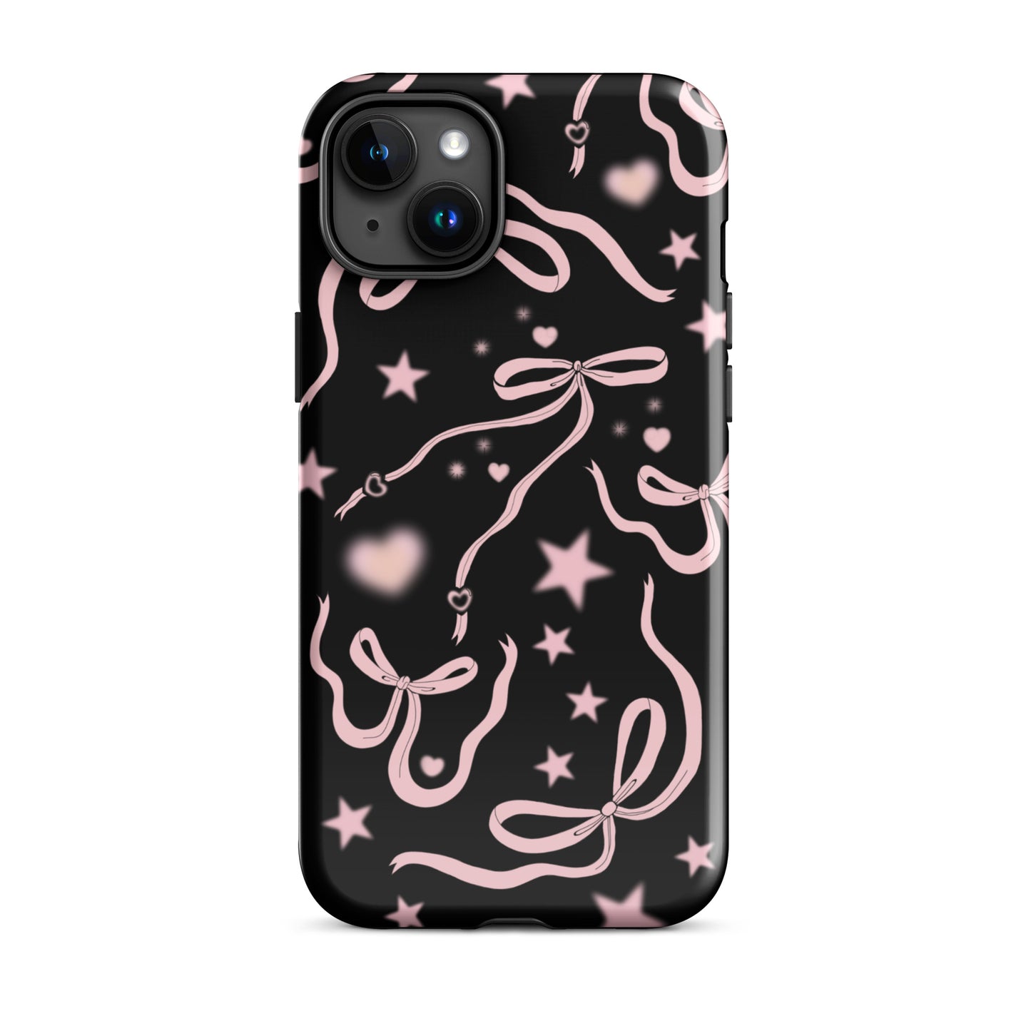 Black Cosmic Bows iPhone Case