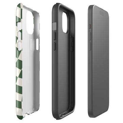 Green Wavy Checkered iPhone Case